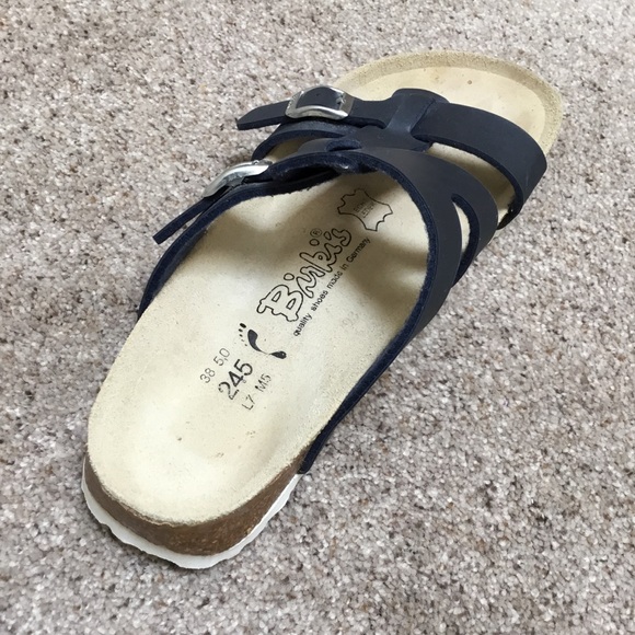 Birki’s by Birkenstock Pearlized Navy Sandals - Picture 2 of 4